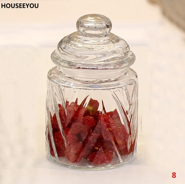 230 мл мини из прозрачного стекла Jar маленькие стеклянные банки и крышки