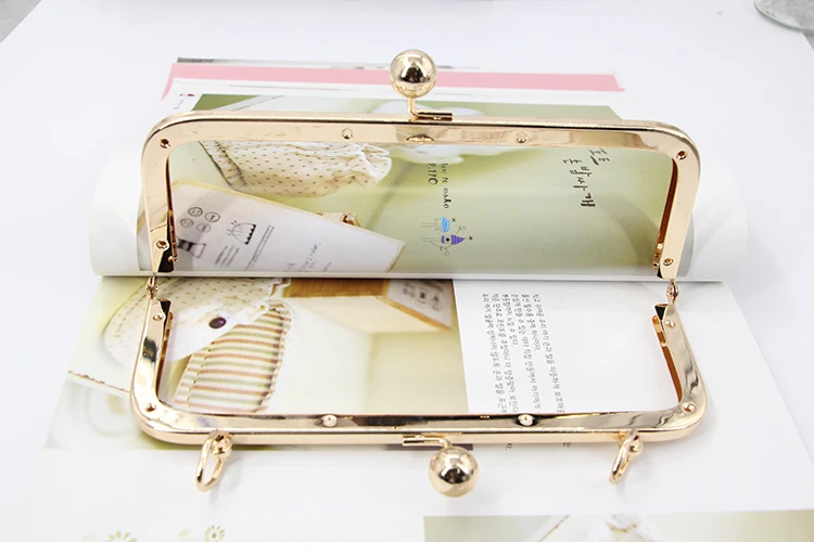 20,5 см бронзовая Золотая Античная латунная металлическая рамка для кошелька с винтами и крючками металлическая рамка для сумки ручки для кошельков obag ручка