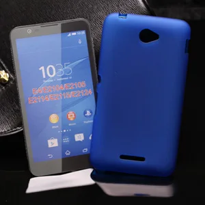 Новейший Модный мягкий ТПУ чехол для sony Xperia E4 E2104 E2105 E2114 E2115 E2124 силиконовый чехол для телефона для sony E4 чехол - Цвет: Синий