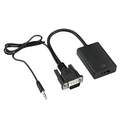 VGA к HDMI выход 1080 P HD аудио ТВ AV HDTV Видео кабель конвертер адаптер