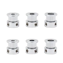 1Pcs Aluminum GT2 6mm Width 20 Tooth Teeth 2GT Timing Drive Pulley Pully Wheels Gear For 3D Printer Bore=4mm/5mm/6.35mm/8mm