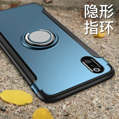 

For Apple iphone X 6 6S Plus 7 8Plus Case Hard PC+Silicone With Stand Ring Magnet Hybrid Protective Back Cover for iphone 5 Se