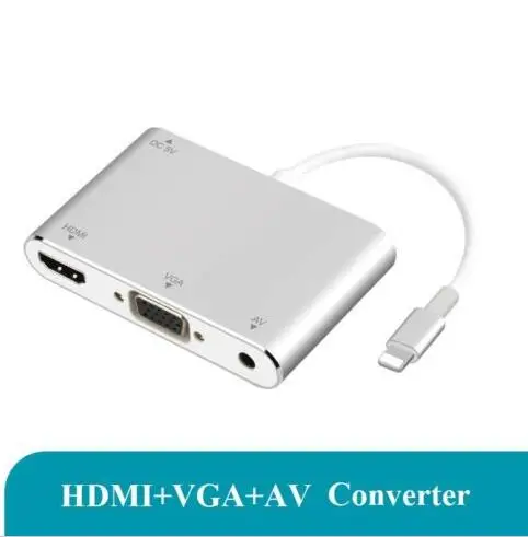 

BOHYLOY Converter For Lightning to HDMI VGA Jack Audio TV Adapter Cable For iPhone X iPhone 8 7 7 Plus 6 6S HDMI Adapter VIPlinK
