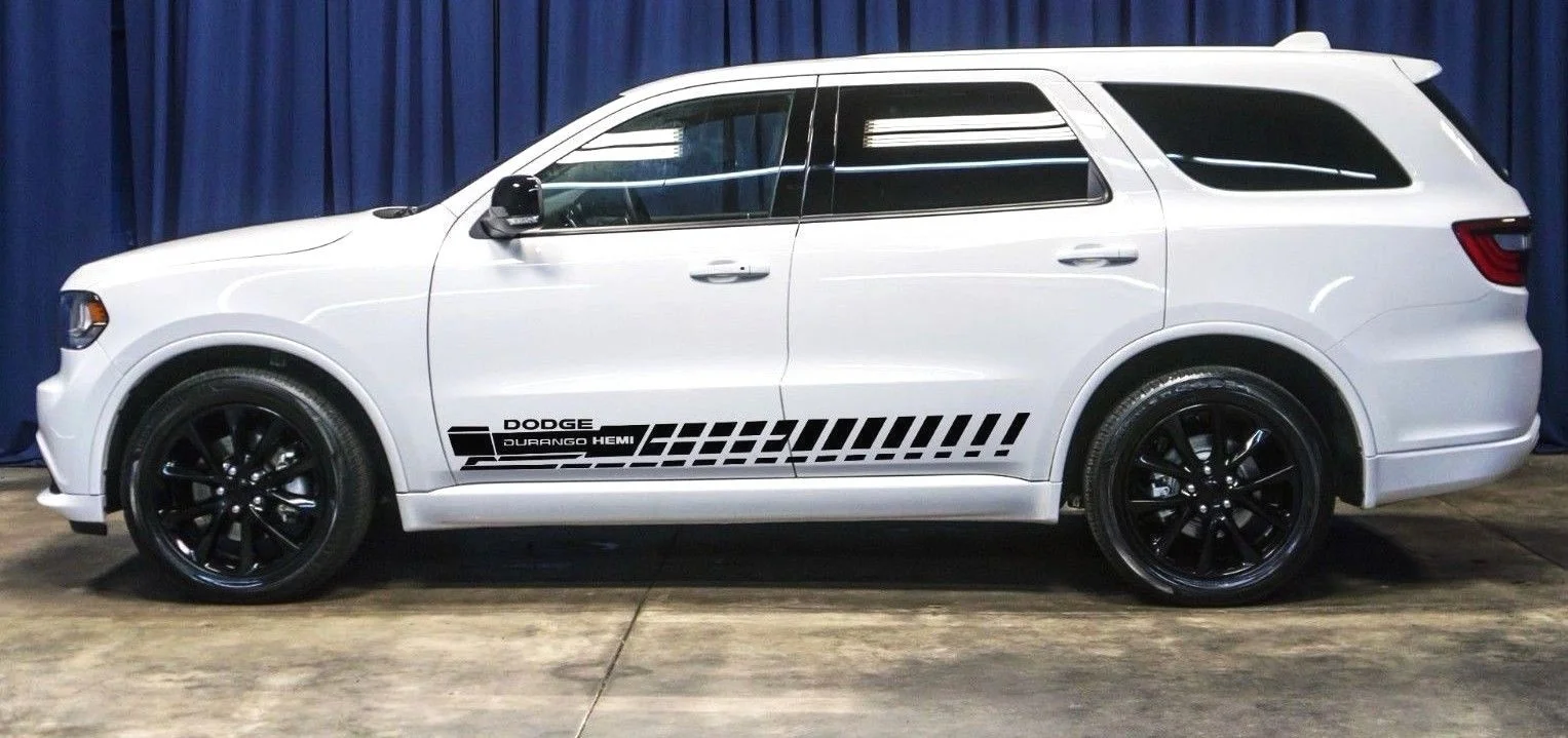 

For 1Set/2pcs Side Stripe Decal Graphic Sticker Kit for DODGE DURANGO 2010-2018 oracal style 3 Car styling