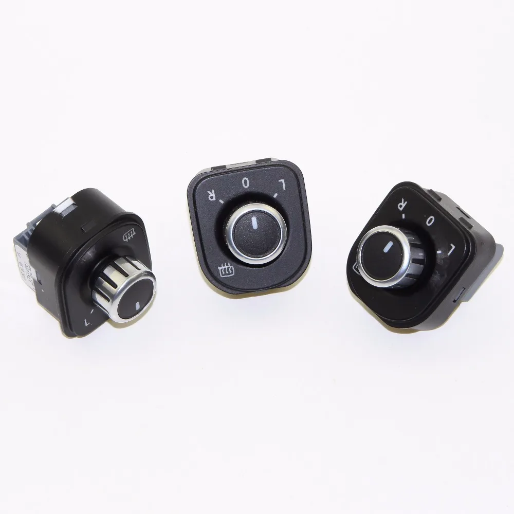3PCS OEM Side Mirror Control Adjust Knob Switch for Jetta Golf 5 6