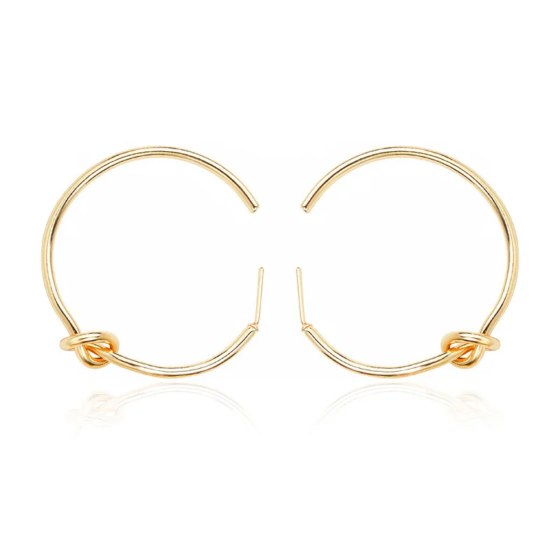 

Women Trendy Elegant Zinc Alloy Gold Color Silver Plated Metal Round Geometric Hanging Drop Earrings