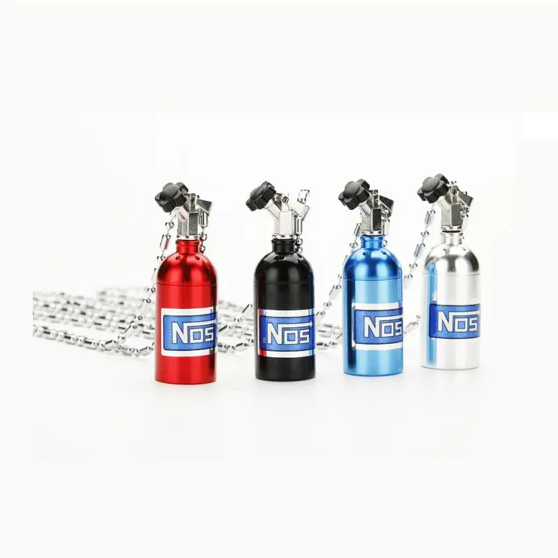 

Car Ornaments Rearview Mirror Pendant Key Rings Metal Nitrogen Bottle Key Chain Creative Keychains Auto Accessories Car Pendant