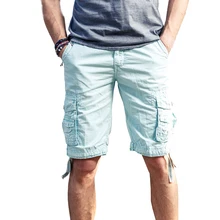 Прямая плюс размер 29-40 летние мужские короткие шорты хлопковые военные шорты Карго 11 цветов JPDK03