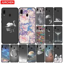 Jurchen Kartun Ponsel Case untuk Samsung Galaxy A20E Cover Bunga Lucu Kucing PENUTUP UNTUK Samsung Galaxy A20E Dual SIM SM-A202F kasus(China)