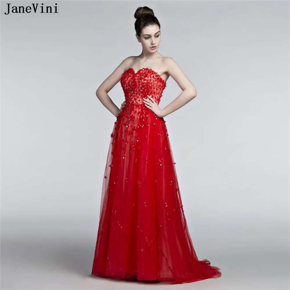 JaneVini очаровательные красные тюлевые
