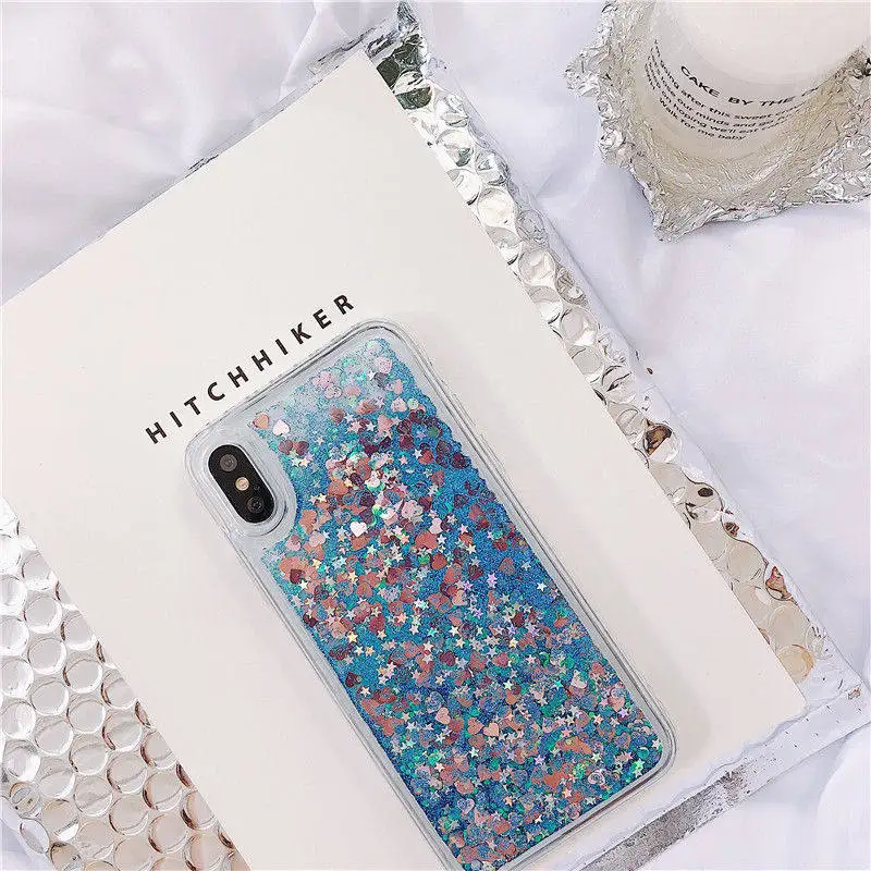 For Samsung Galaxy A10 A20 S A30 A40 A50 A60 A70 A51 A71 M10 M30 S10 Note 10 Lite Liquid Bling Glitter Stars Quicksand Case kawaii phone case samsung