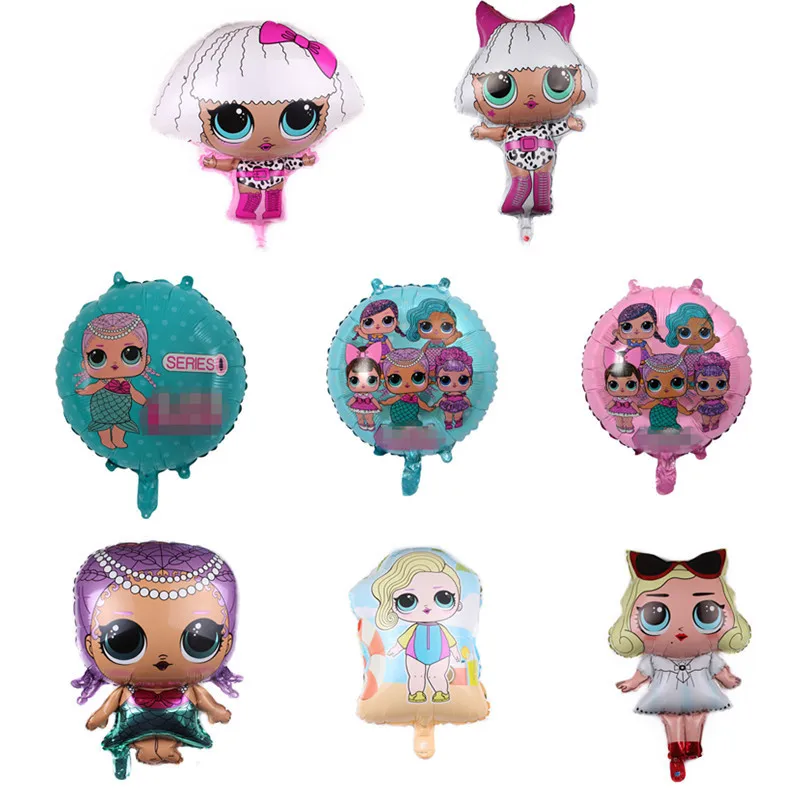 

1pcs ew aluminum film balloon surprise doll mermaid doll balloon party bar decoration balloon