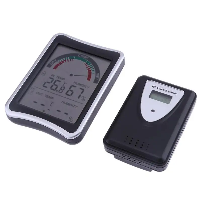

Digital LCD Wireless Thermometer Hygrometer Electronic Dual Channel Temperature Humidity Tester Household Indoor Outdoor Tester