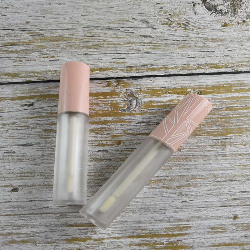 

Empty Lip Gloss Tube 5ml Pink Frosted Lip Gloss Tube Empty Patterned Lip Glaze Tube Lipgloss Packaging Cosmetic Container 50pcs