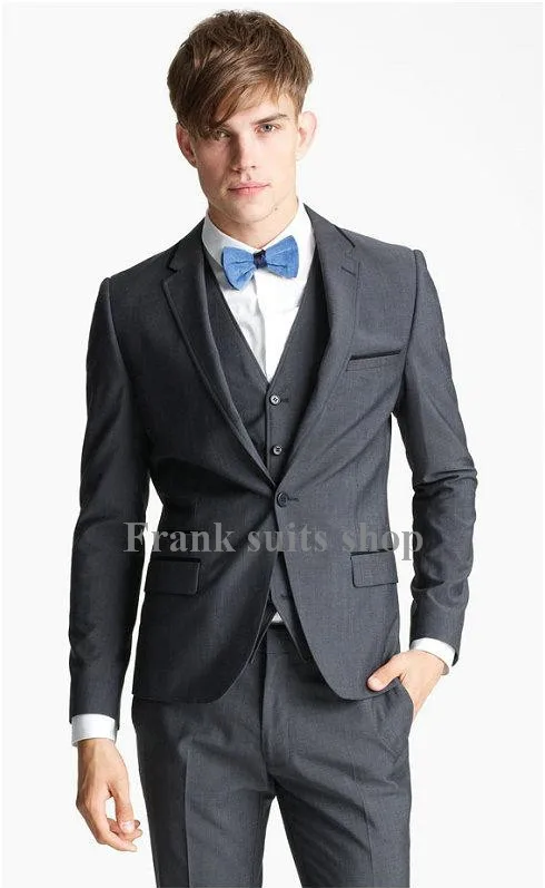 Custom made Narrow Notch Lapel Gray 