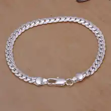 Kiteal Серебряный/золотой цвет браслет модные украшения 5 мм 20 см змея плоская Мужская цепь браслет на руку/pulsera для мужчин 925 марка