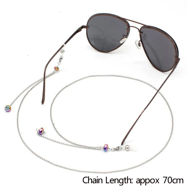 Модные очки для чтения цепи для женщин металлические солнцезащитные очки шнуры имитация жемчуга шнурок для очков удерживающие ремни очки аксессуары - Цвет: 05