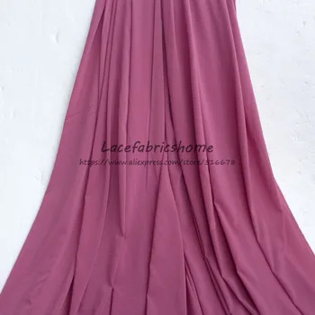 

150cm 5yards/lot High quality thicker chiffon fabric georgette fabric solid color linen cloth