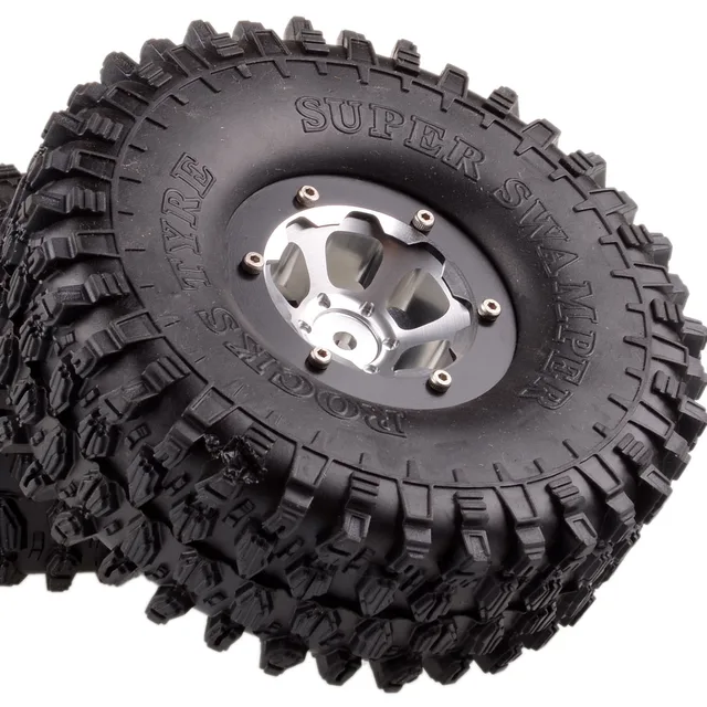 Best Offers 1061-7037 4PCS 1.9" Wheel/Rim & 120MM Super Swamper Tyre 1:10 For RC 1/10 Rock Crawler