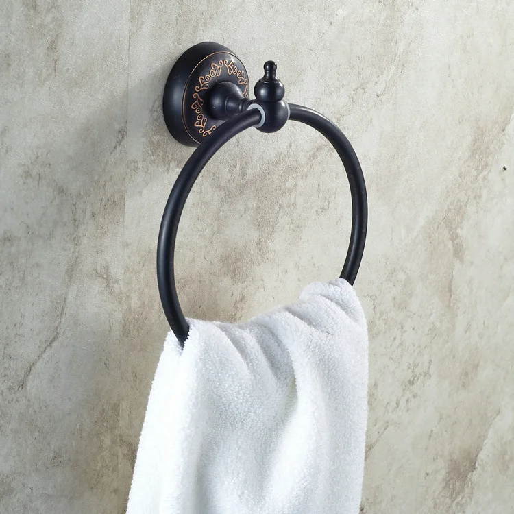 Bathroom Wall Mounted Towel Ring Round Towel Holder Oil Rubbed Bronze