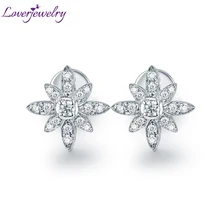 Королевские женские бриллиантовые обручальные серьги, роскошные Висячие серьги, Настоящее Белое золото 18 К для мамы, лучший подарок на День Благодарения