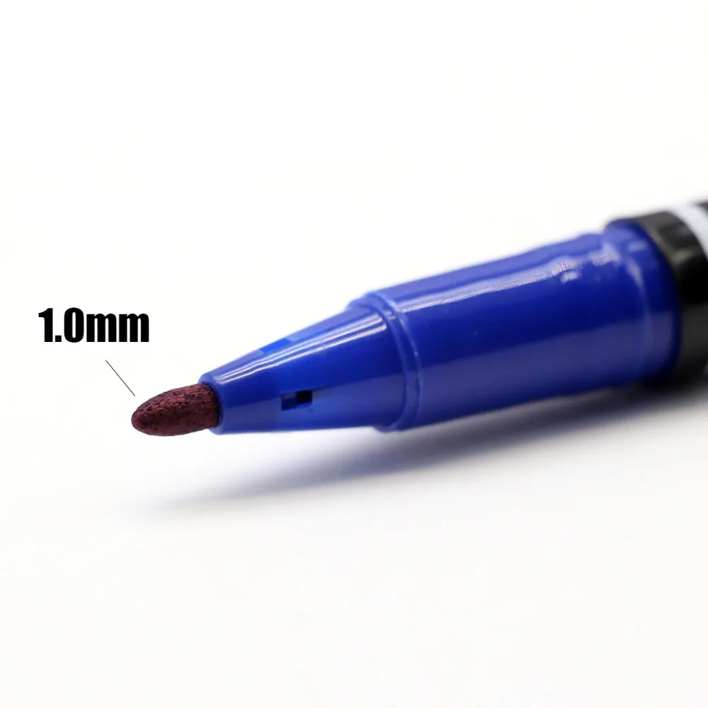 12 шт. в упаковке цветные Двойные наконечники 0,5/1 мм быстросохнущие перманентные маркерные ручки для ткани металла качество fineliner для рисования