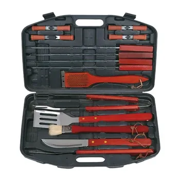 

22PCS Stainless Steel Barbecue Set in the Suitcase knife Meat Fork Paddle brush Kitchen Tool Sets