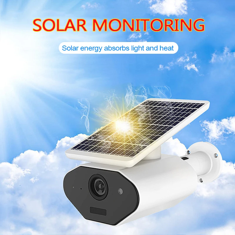 Водонепроницаемая наружная камера безопасности питание от солнечной батареи Беспроводная ip-камера PIR сигнализация Wifi камера