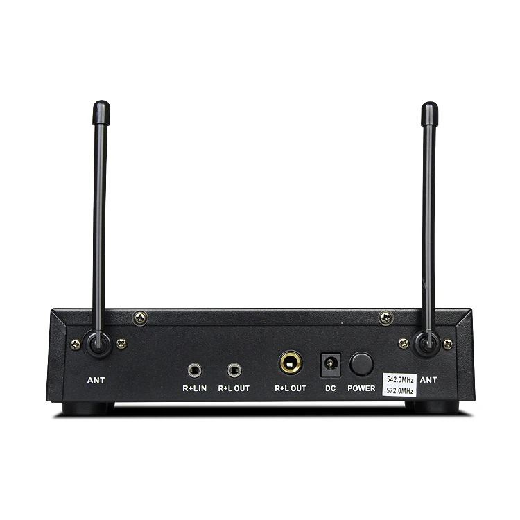 Microfone sem Fio com Receptor para a Família Sistema de Home Ouro Qualidade Dupla Handheld S-102 Echo Ktv Karaoke Theater Uhf - Image 2