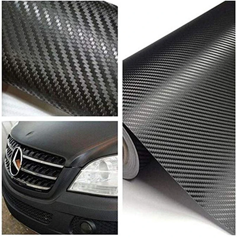 

127 x 30cm Carbon Fiber Wrap Roll Car Sticker Sheet Decorative Practical Paster New