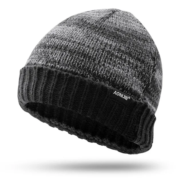 AONIJIE зимние вязаные шапки, уличная спортивная шапка для сноубординга, зимняя ветрозащитная Толстая теплая шапка для бега, лыжная Кепка для бега и пешего туризма, s - Цвет: M-25 grey