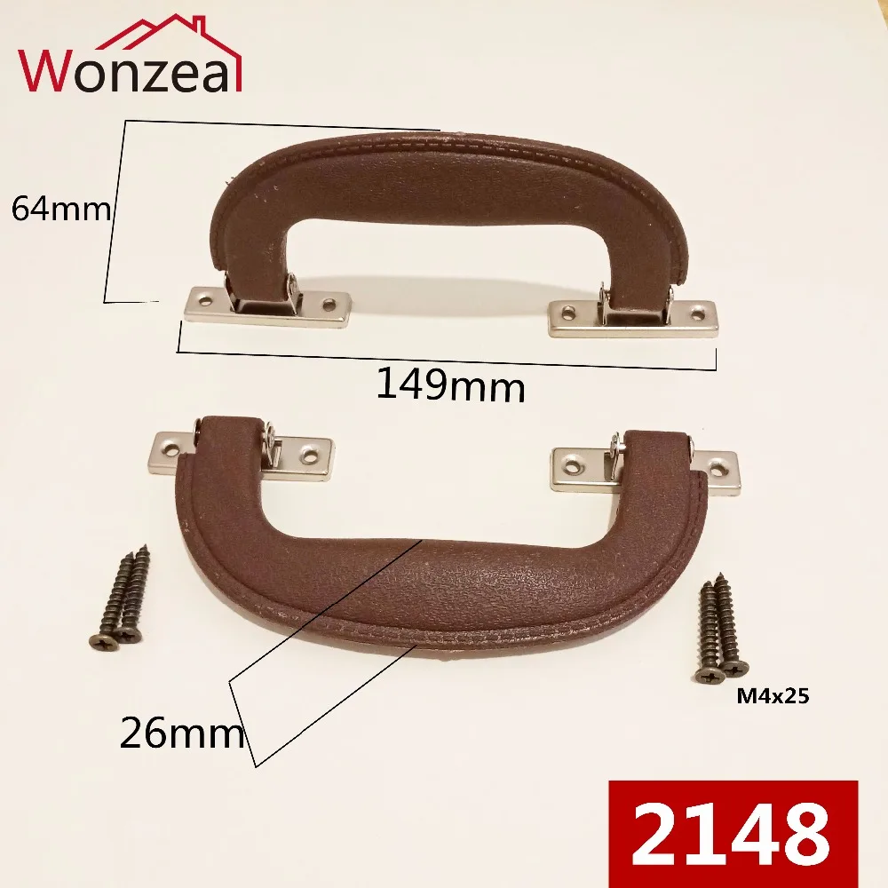 

Wonzeal 2pcs Replacement Luggage Handles Grip Plastic Suitcase Handle Spare Fix Holders Pull Carry Strap Luggage