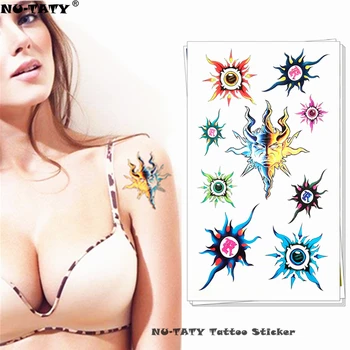 

Nu-TATY Clown mask flash Temporary Tattoo Body Art Arm Flash Tattoo Stickers 17*10cm Waterproof Fake Henna Painless Tattoo