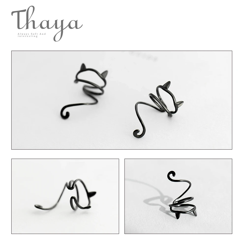Женские серьги клипсы Thaya 100% 925 пробы серебряные без котов|Серьги| |
