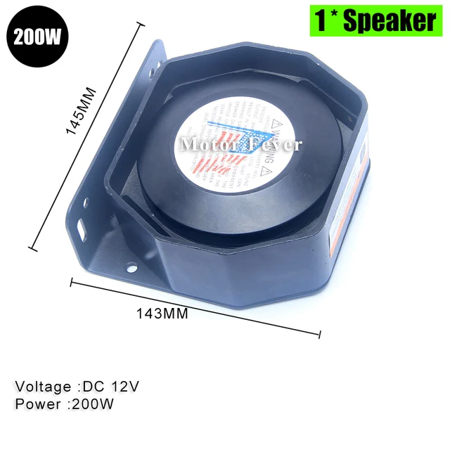 Wireless Control Car Horn Bluetooth MP3 Speaker 200W Alarm Waring Sound