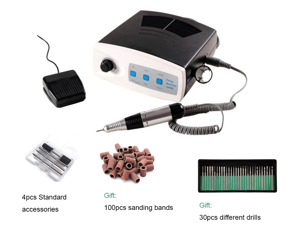 

JD900 Micro Precision Electric Grinder, Dust proof Electric Nail Art Drill Machine Manicure and Pedicure