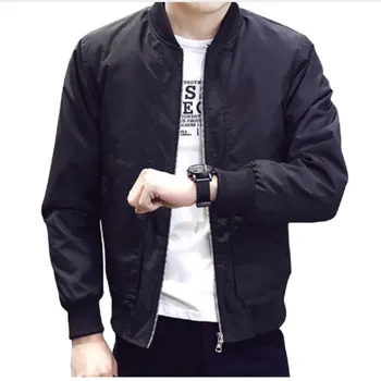 

Brand Mens Jacket Spring Autumn Fashion Stand Collar Casual Jacket Coat Men Outwear Baseball Jacket Clothing 4XL HY3166