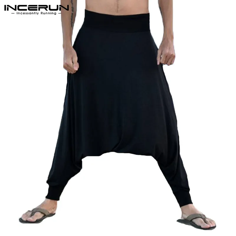 INCERUN 2020 Drop Crotch Harem Pants 