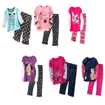 

Hooyi Baby Girls Clothes Suits Discount Top Quality Children Outfits Sport Suits Kids Tracksuits Long Sleeve Autumn T-Shirts