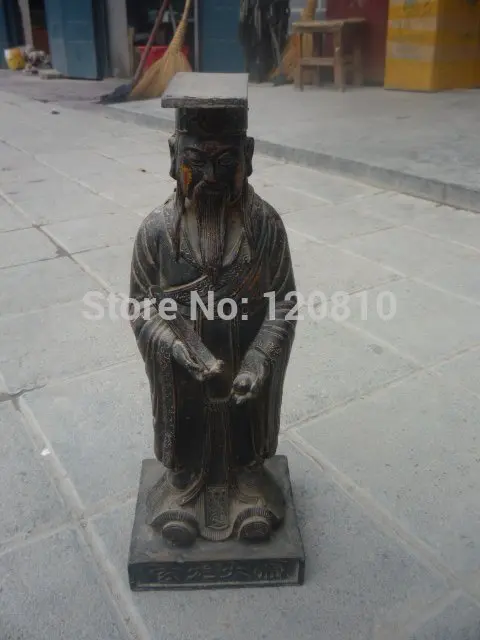 

Rare Old copper Statue/ Sculpture----the king of kunlun mountains,with mark,32cm H, best collection