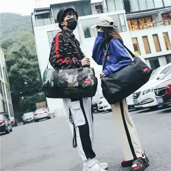 Новая мода камуфляж Водонепроницаемый цилиндрическая сумка прилив Бизнес отдыха дорожная сумка большой емкости на одно плечо Crossbody Gym Bag