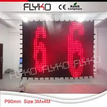 P9 портативный сценический фон ткань мягкий светодиодный видео занавес