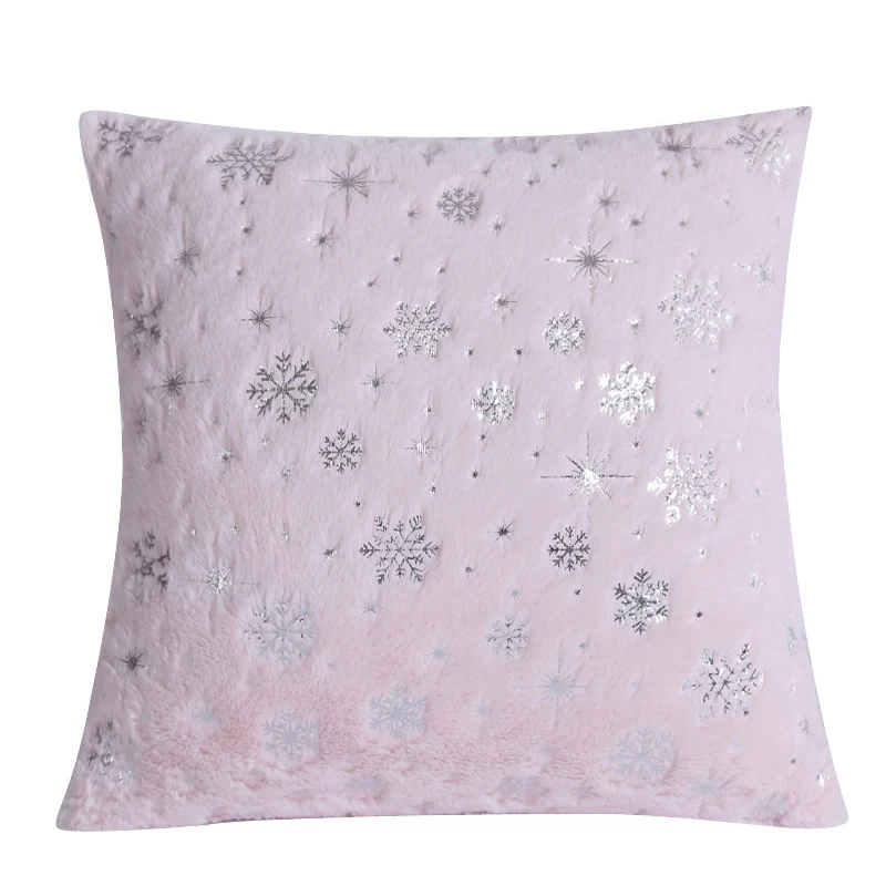 Snowflake Decorative Pillows Soft Cushion Cover Plush Throw Pillow Cover Seat Sofa Embrace Pillow Case Home Decor 45x45cm