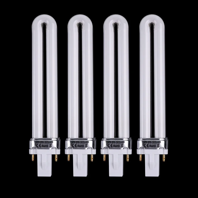 

4 Pcs 9W Nail UV Gel Machine Lamp Light Bulb Tube for Electronic Nail Dryer Replacement High Quality Gel Machine Lamp H7JP
