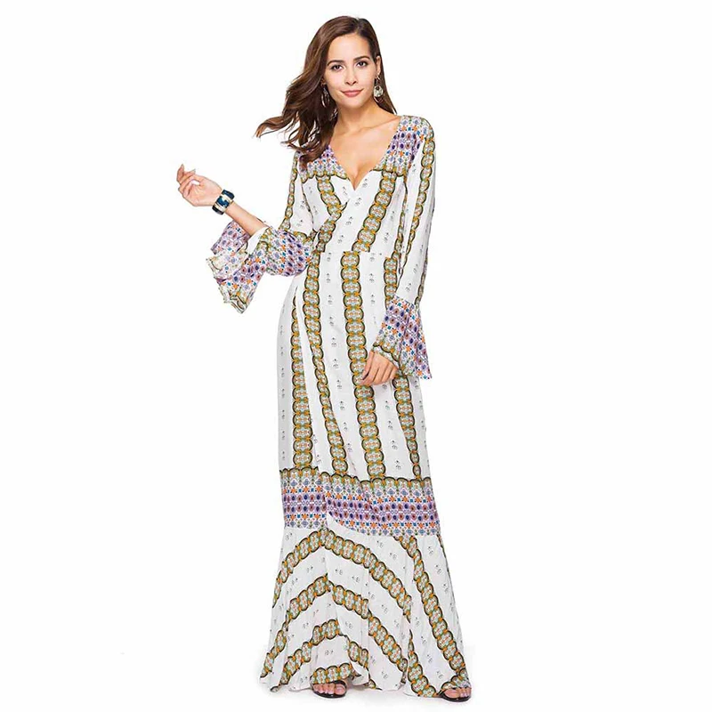 V neck floral dress with sleeves shirts V neck floral dress with sleeves shirts