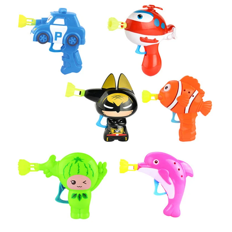 1pcs Kids Soap Water Bubble Gun Cartoon Animal Model Bubble Blower Machine Toy For Kids Children Water Gun juguete Gift