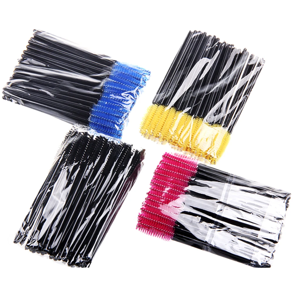 

50Pcs Eyelash brushes Makeup brushes Disposable Mascara Wands Applicator Eye Lashes Cosmetic Brush Makeup Tools(Color: Random)