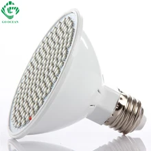 24W светодиодные растут свет Полный спектр УФ-светодиодные растущие огни IR E27 Растения Аквариум растут лампы Крытый парниковых гидропонных систем