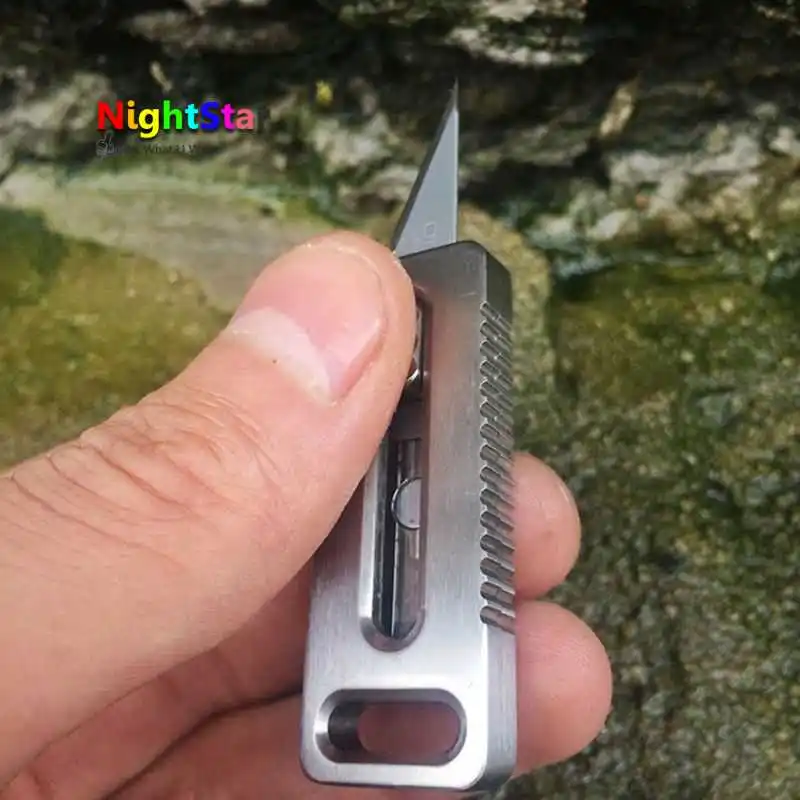 Mini EDC Titanium TC4 Knife Paper Cutter Key Pendant Outdoor Travel Tool Handle Camping Outdoor coin Tactical Survival Knife Mini EDC Titanium TC4 Knife Paper Cutter Key Pendant Outdoor Travel Tool Handle Camping Outdoor coin Tactical Survival Knife