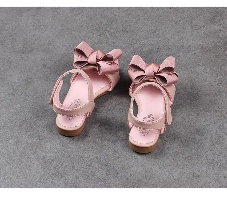 Г. летние сандалии для девочек корейский галстук бабочка принцесса детские сандалии для маленьких девочек детская повседневная обувь на плоской подошве для девочек, L05-186